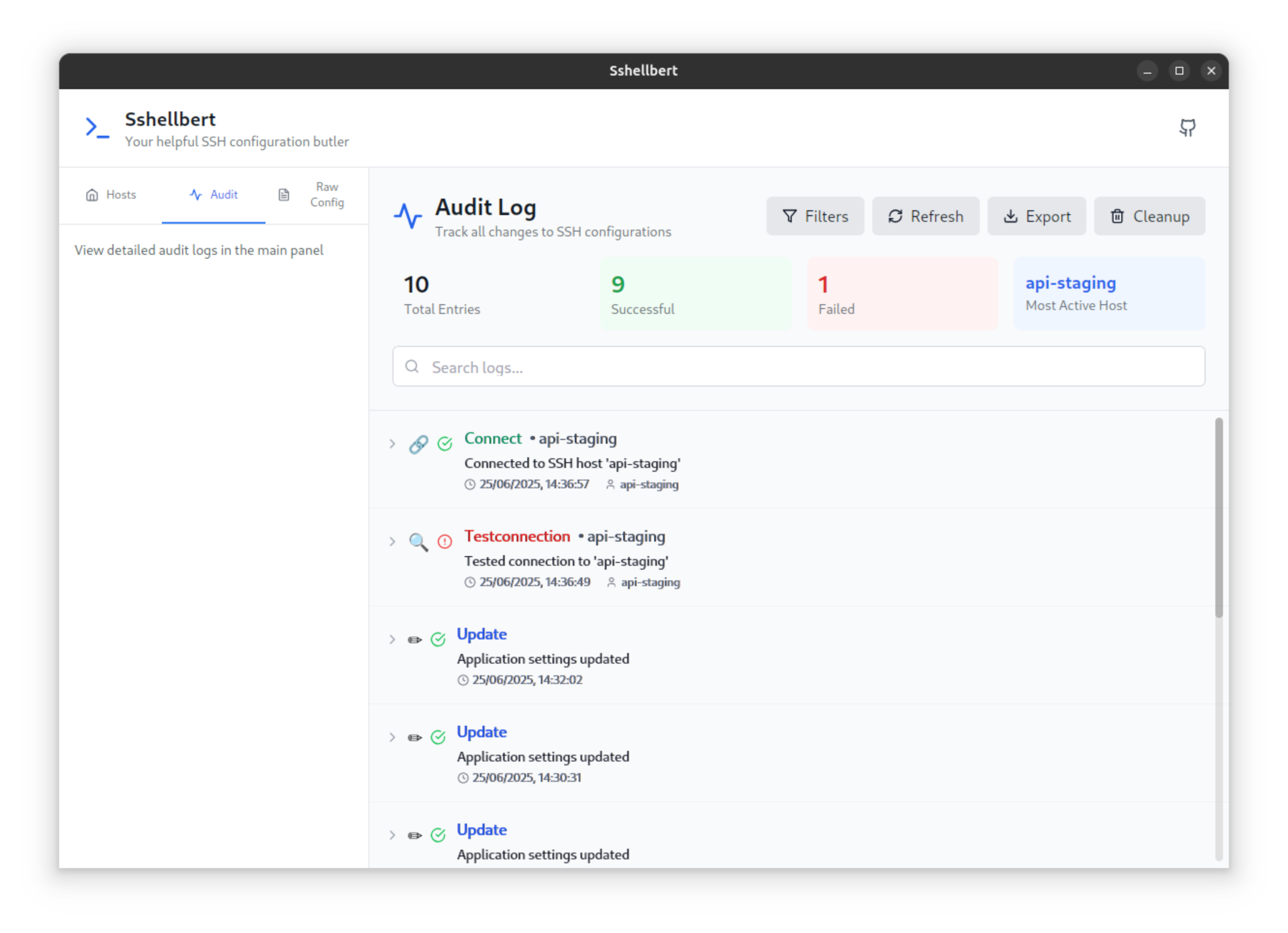 Audit Logging Interface