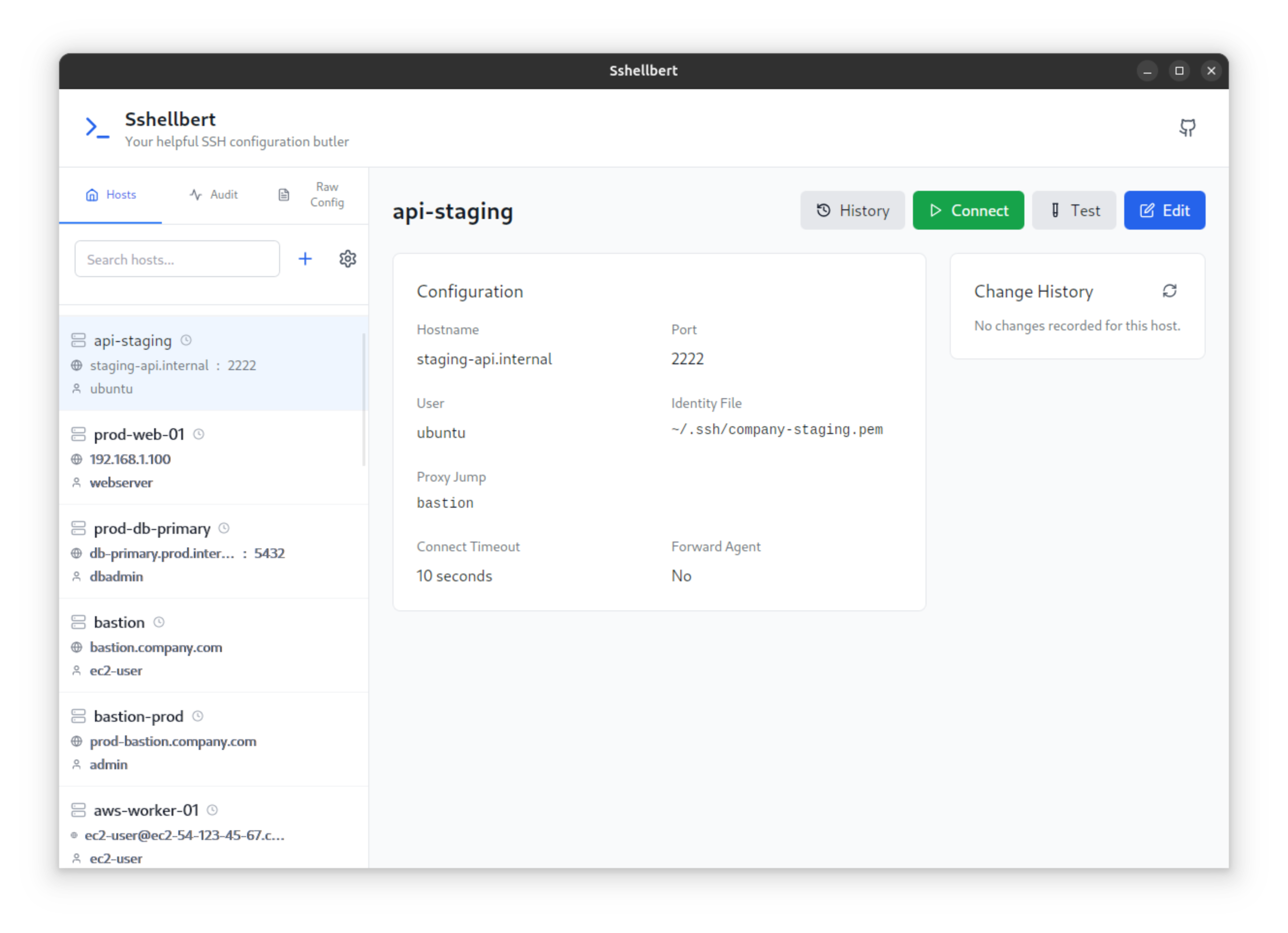 Host Configuration Editor